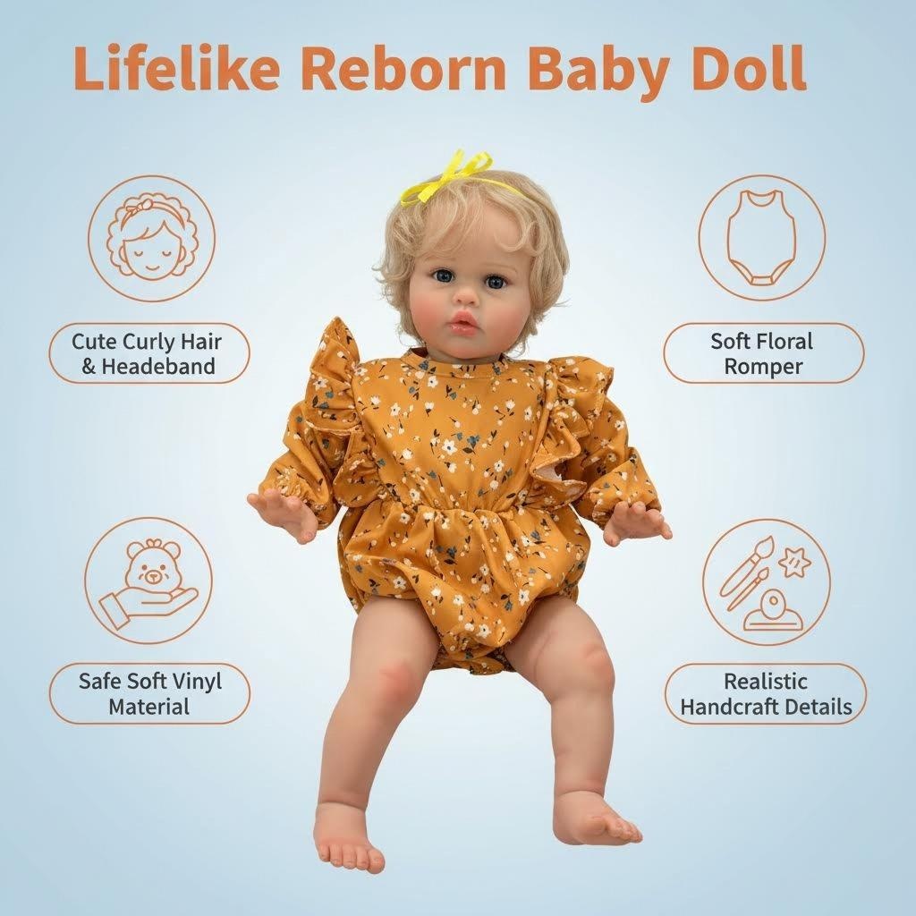 Poupée réaliste Ellie de 60 cm - Baby Products For Skin avis et prix